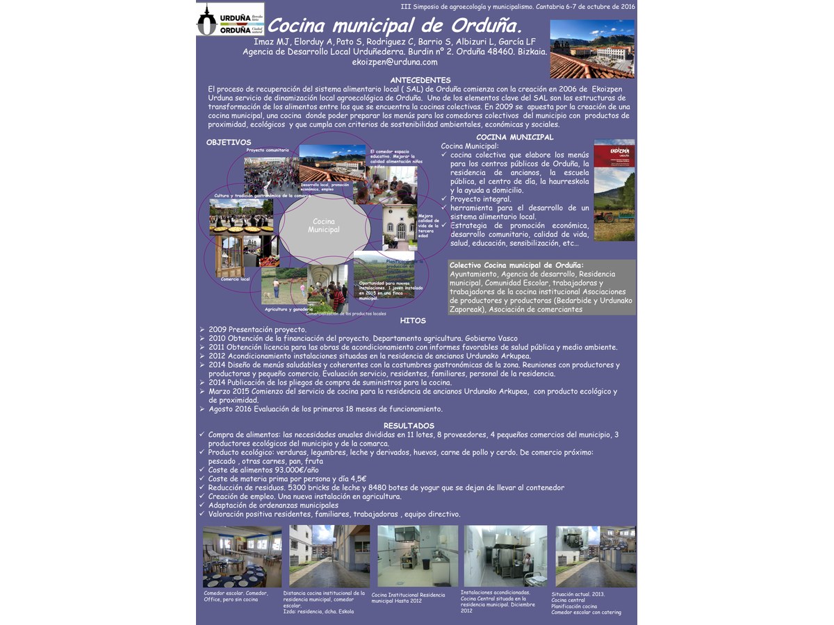Primera página de Cocina municipal de Orduña