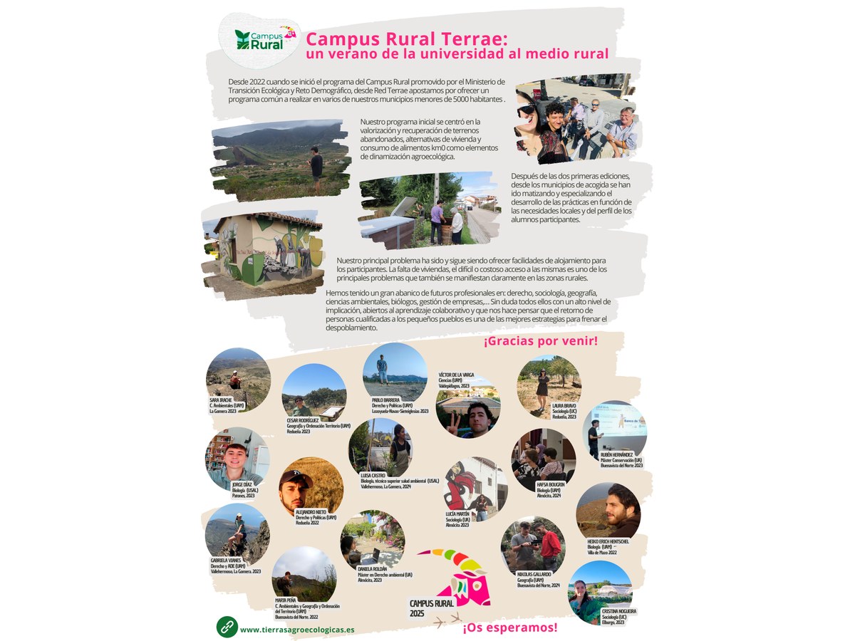Primera página de Campus Rural Terrae: un verano de la universidad al medio rural