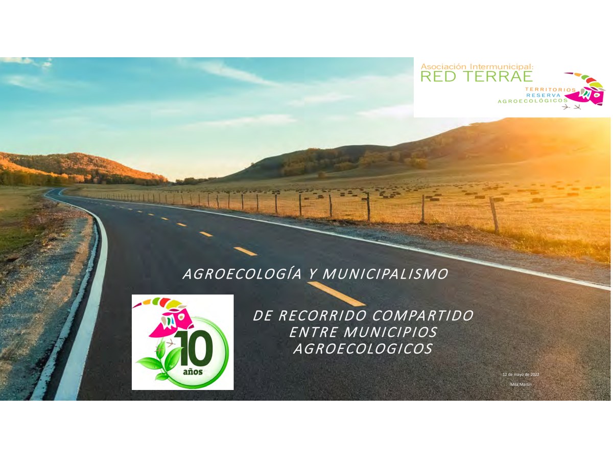 Primera página de Agroecología y municipalismo. 10 años de recorrido compartido entre municipios agroecológicos