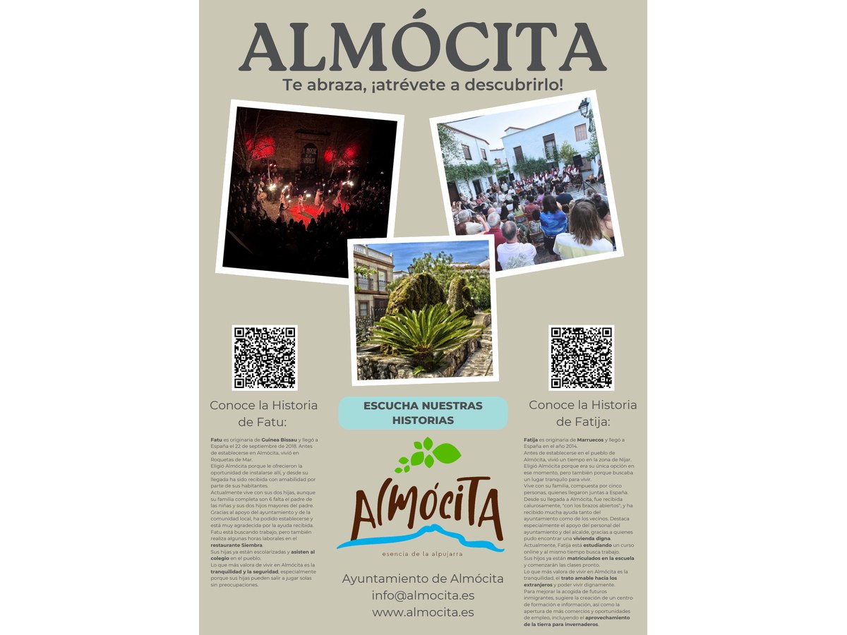 Primera página de Almócita te abraza. ¡Atrévete a descubrirlo!