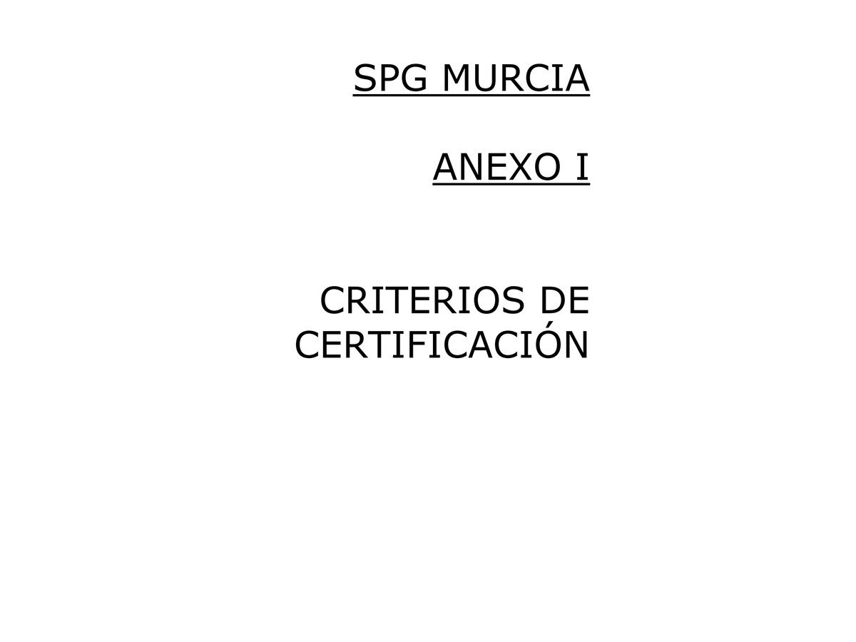 Primera página de Sistema Participativo de Garantía en Murcia Criterios de certificación