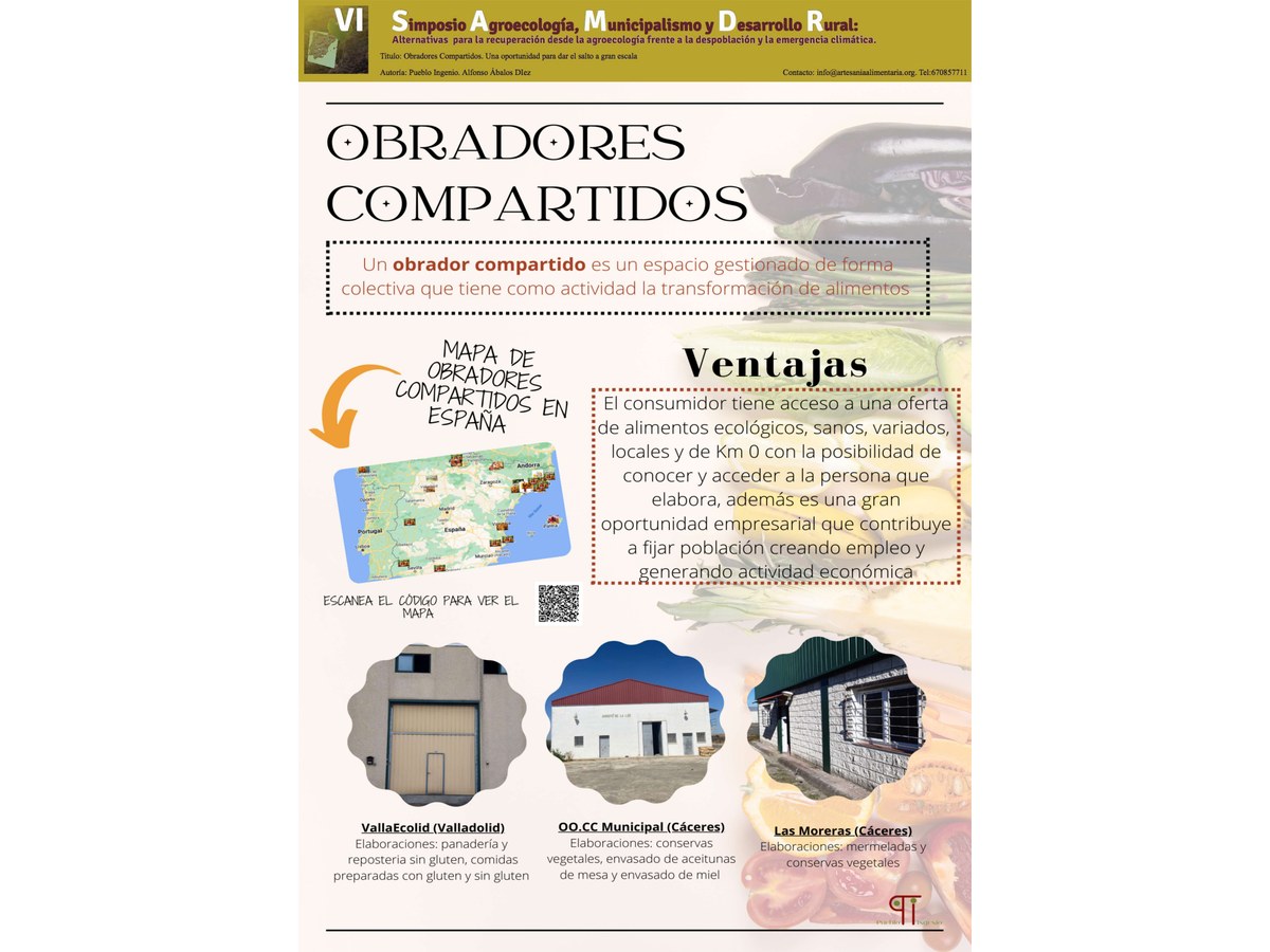 Primera página de VI Simposio Agroecología, Municipalismo y Desarrollo Rural. Obradores compartidos: una oportunidad para dar el salto a gran escala.