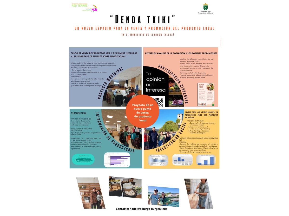 Primera página de “Denda Txiki”: un nuevo espacio para la venta y promoción del producto local en el municipio de Elburgo (Alava)